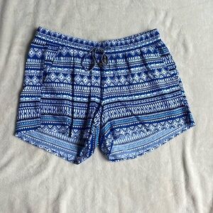 Old Navy Blue Patterned Summer Shorts